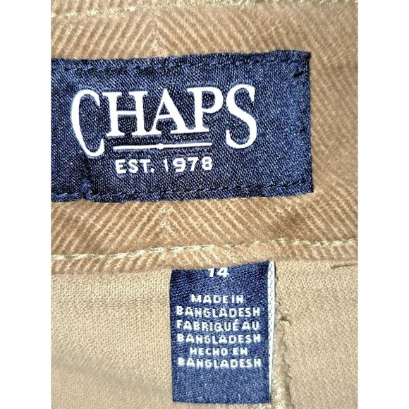 Y2K Chaps Womens 14 Khaki Corduroy Cottagecore Skirt Classic Fall/Winter Staple - Picture 7 of 10